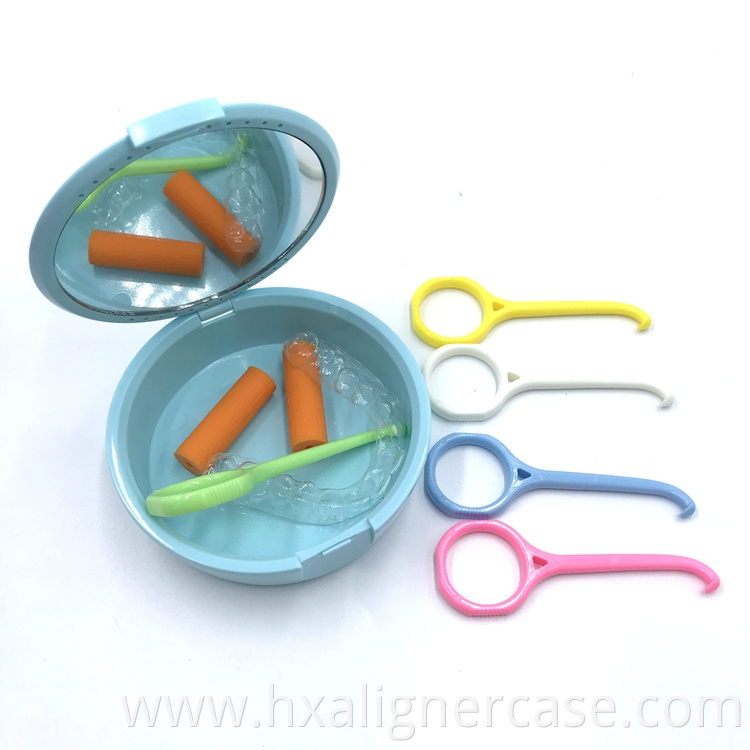 Individual Package Colorful Orthodontic Invisible Remover Braces Plastic Aligner Removal Tool Hook